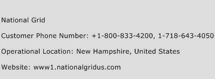 national grid phone number